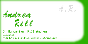 andrea rill business card